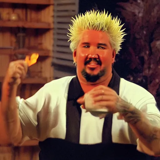 Image similar to Guy Fieri swimming in gravy