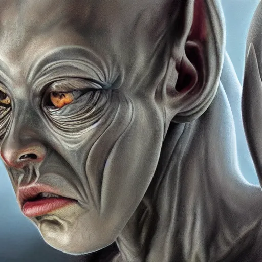 Image similar to sirian grey aliens, oil on canvas, hyperrealism, photo realistic, high detail, artstation