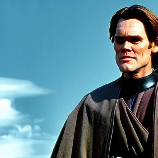 Image similar to Jim Carrey as Anakin Skywalker, still