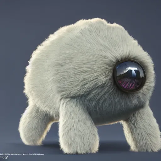 Image similar to a cute furry fluffy happy tardigrade in a dynamic pose. character design. gesture drawing. line of action. official art, unreal engine 5, unreal engine. tetsuya nomura. medium shot. ray tracing hdr. 8 k. uhd. sharp focus. highly detailed. masterpiece. anime render. cinematic lighting. lifelike. symmetrical. beautiful.