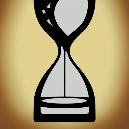 Prompt: hourglass running out of sand, vector art, svg