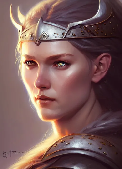 Image similar to viking princess, portrait, art by artgerm and greg rutkowski and magali villeneuve, d & d, fantasy, highly detailed, portrait, digital painting, trending on artstation, concept art, sharp focus, illustration