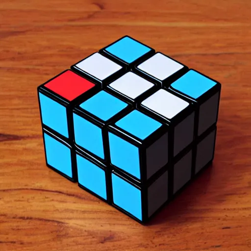 Image similar to a rubix cube made of dark matter