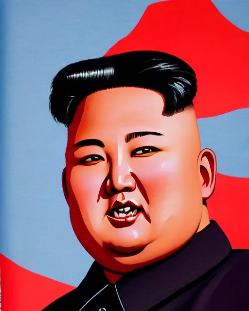 Image similar to kim jong un as a friendly cook. 1 9 8 0 s dystopian soviet russia, propaganda screens. unreal engine, fantasy art by jesper ejsing. faithfully depicted facial expression, perfect anatomy global illumination, radiant light, detailed and intricate environment