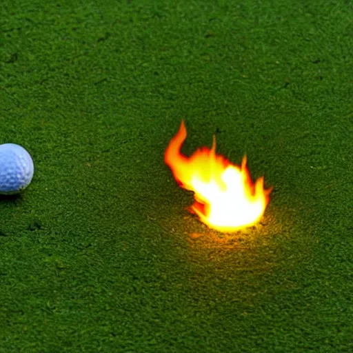 Image similar to golf ball on fire