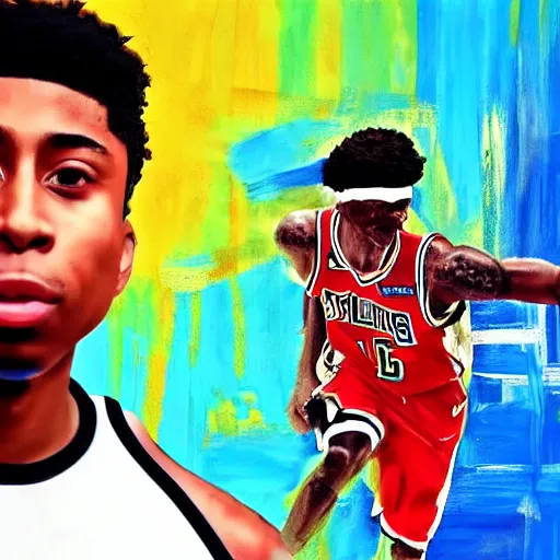 Image similar to NBA youngboy Painting 4k Quality