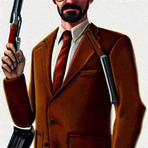 Image similar to a 1 9 7 0 s photograph portrait of gordon freeman in real life while wearing a brown suit, 1 9 7 0 s, 7 0 s, realistic, hyperrealistic, 8 k resolution, hd quality, very detailed, highly detailed, intricate details, real life, real world, trending on artstation, 7 0 s photo