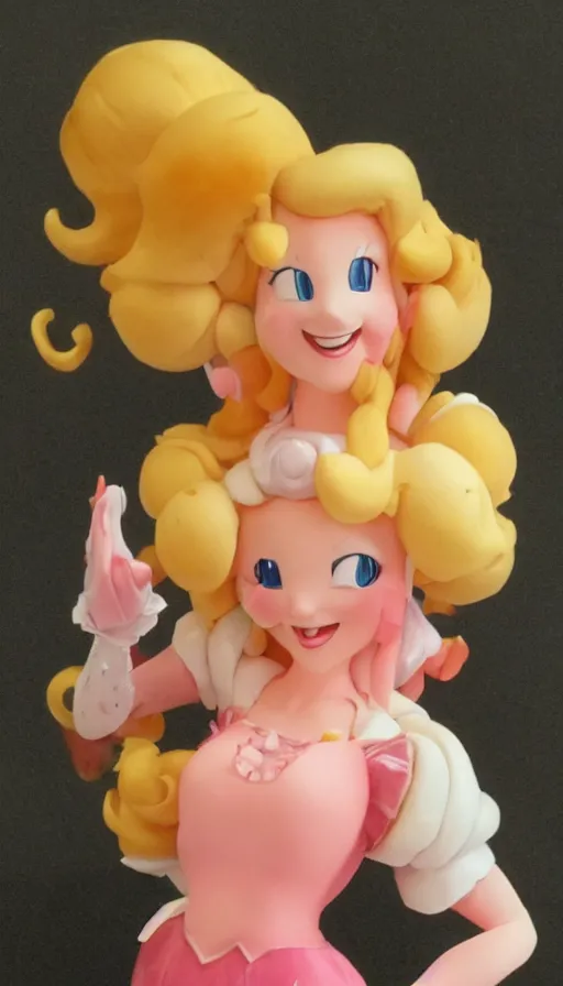 Prompt: Princess Peach grinning