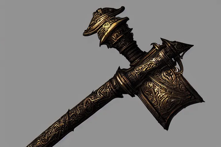 Image similar to magical artifact, sword intricate, artstation, dramatic lighting