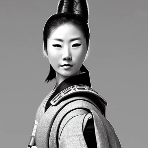 Prompt: A Beautiful woman as a samurai