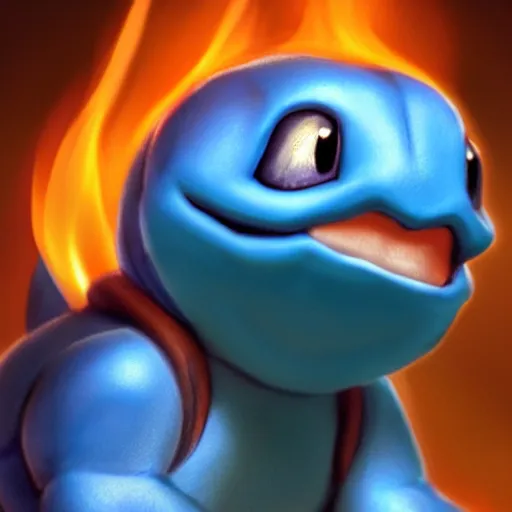 Prompt: a squirtle made of fire, ultra realistic, concept art, intricate details, highly detailed, photorealistic, octane render, 8 k, unreal engine, art by frank frazetta, simon bisley, brom