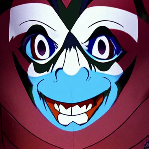 Prompt: Juggalo Smurf flawless anime cel animation by Kentaro Miura, symmetry accurate features, 4K