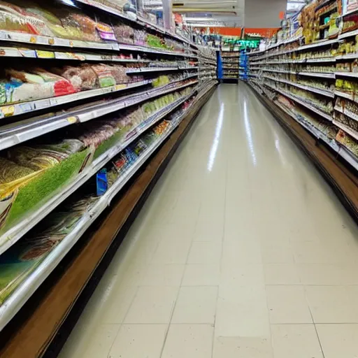 Prompt: supermarket check out conveyor belt covered in dead marine life, hyper realistic, soft focus