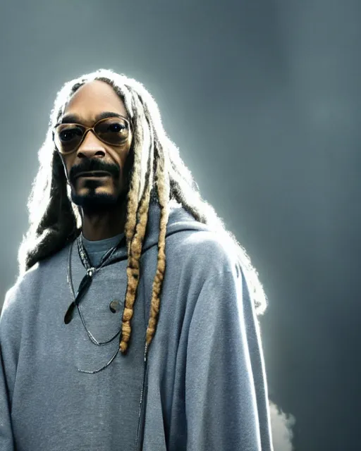 Image similar to Snoop Dogg in the role of Gandalf the Grey, film still, amazing short, 8K, IMAX, ultra detailed