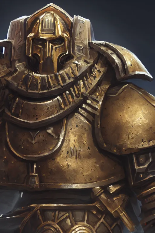 Image similar to armor portrait heros warhammer 4 0 k horus heresy fanart - the primarchs emperor by johannes helgeson animated with vfx concept artist & illustrator global illumination ray tracing hdr fanart arstation zbrush central hardmesh 8 k octane renderer