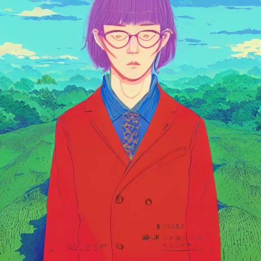 Image similar to a portrait of a character in a scenic environment by Hiroyuki-Mitsume Takahashi