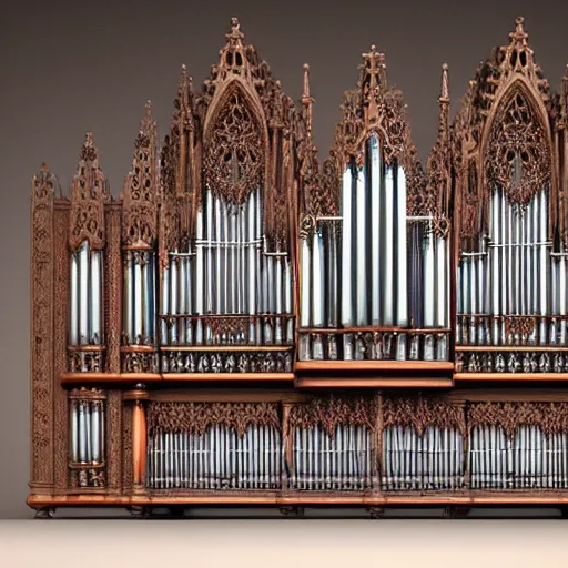 Image similar to ornate gothic organ (console), by Megan Duncanson and Raphael Lacoste, detailed 3d color concept art sketch