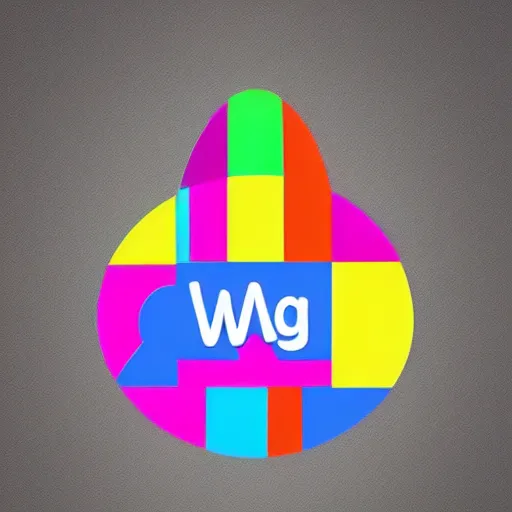 Image similar to logo for a plastic bag company called wang, fresh cool colors, trending on pinterest