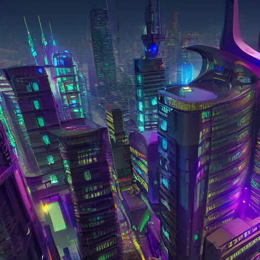 Image similar to A futuristic metropolis, highly detailed, neon, Blender 3D, Unreal Engine, ArtStation, by Tomasz Lewandowski