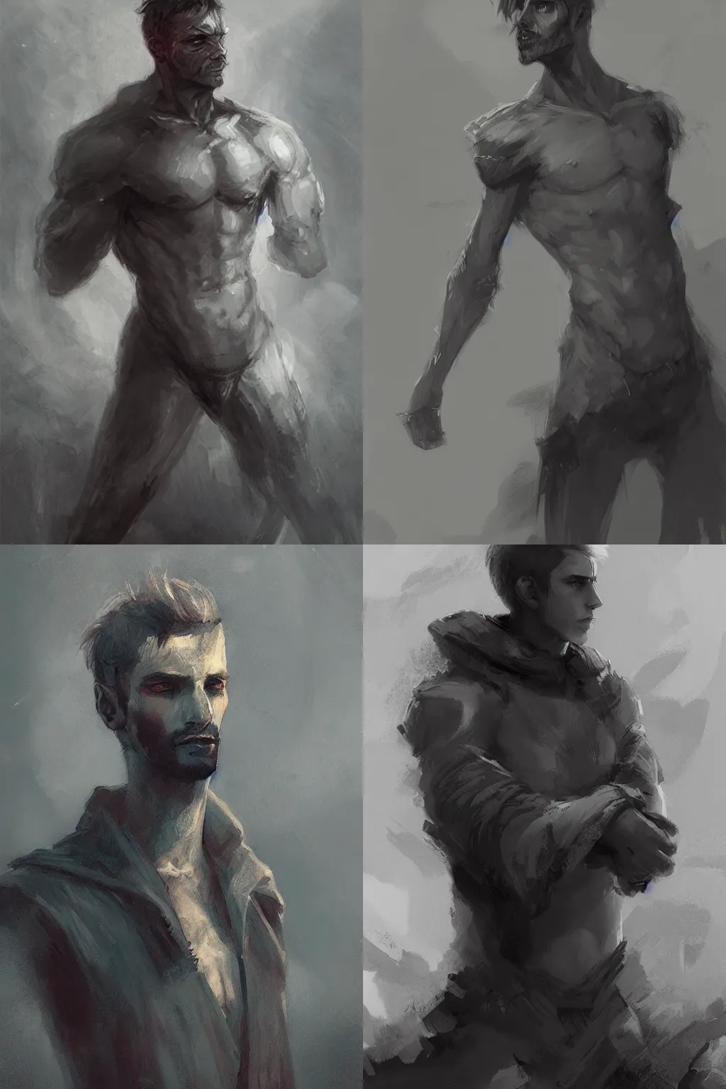 Prompt: male character art by artem demura