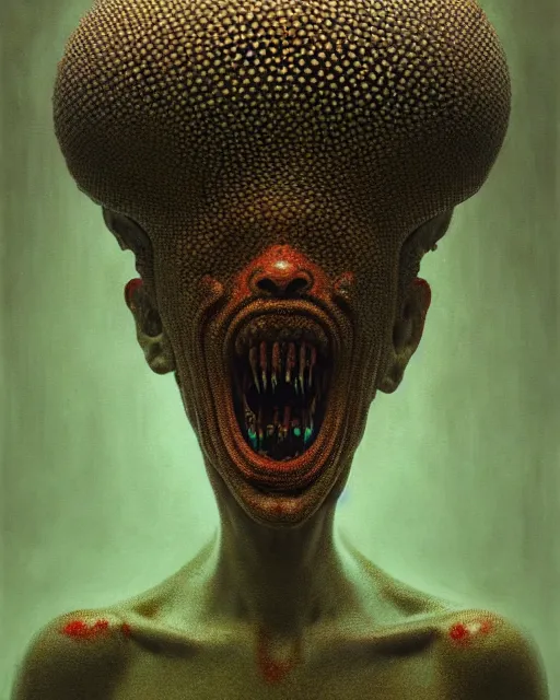 Prompt: siren head grotesque, trypophobia, ultra detailed, ultra realistic, adventure time, studio lighting, by beksinski, alejandro jodorowsky, giger, greg rutkowski, carne griffith trending on artstation, deviantart, photorealism