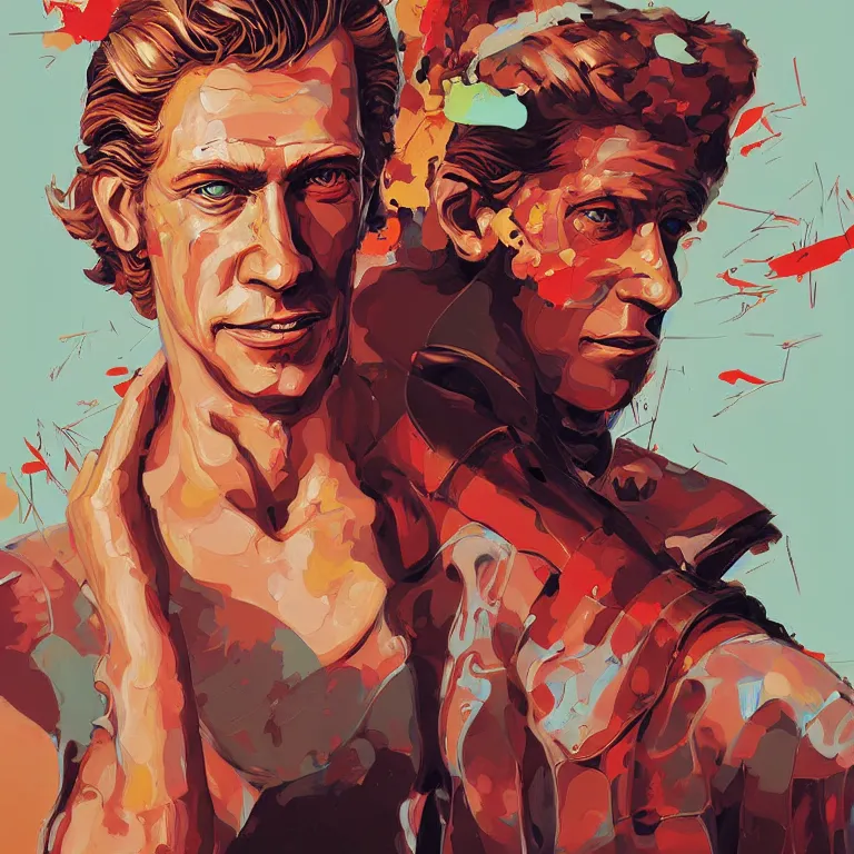 Prompt: guybrush threepwood is rubber you are glue, oil on canvas, by conrad roset, by jake parker, by antonio segura donat, sharp focus