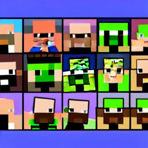 Image similar to Faces of minecraft players