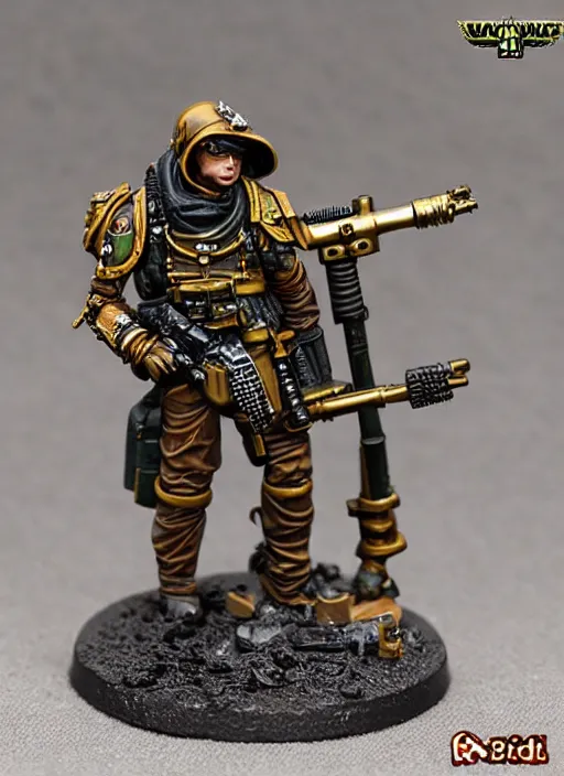Prompt: 8 0 mm resin detailed miniature of a warhammer 4 0 k steampunk sniper, product introduction photos, 4 k, full body,