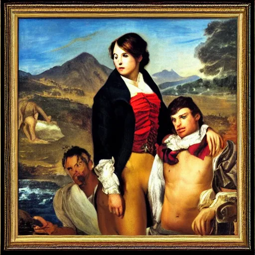 Prompt: a colplay album cover by delacroix