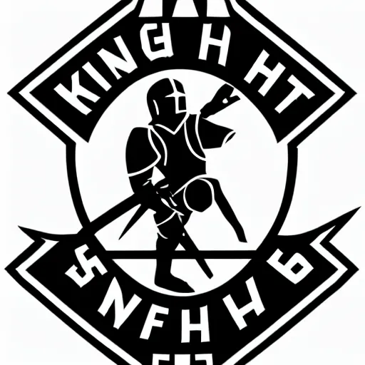 Prompt: A knight in the style of an NFL Logo
