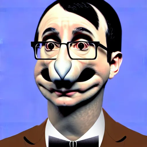 Image similar to john oliver as a bird fursona, furry, digital art