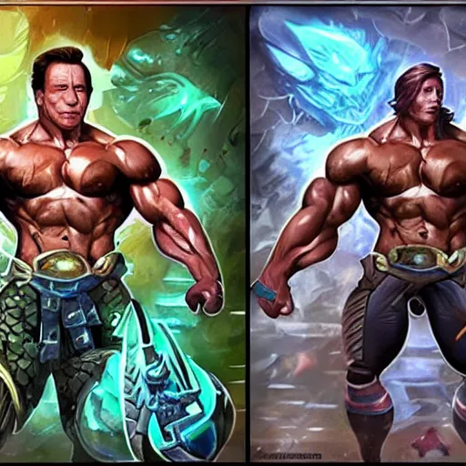 Image similar to Schwarzenegger as a League of Legends Hero