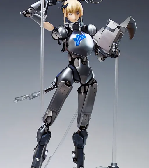 Image similar to Girl in mecha cyber Armor, portrait of the action figure of a girl, with bare legs，in the style of Kotobukiya ，anime figure