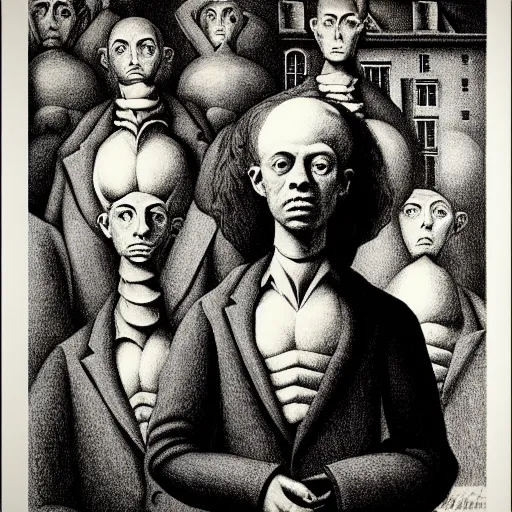 Image similar to lithography on paper secret artefact conceptual figurative post - morden monumental dynamic portrait by goya and escher and hogarth, inspired by magritte, illusion surreal art, highly conceptual figurative art, intricate detailed illustration, controversial poster art, polish poster art, geometrical drawings, no blur