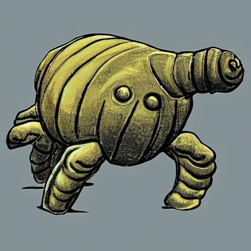 Image similar to Tardigrade, scientific depiction, Textbook Illustration in clolour, 1982