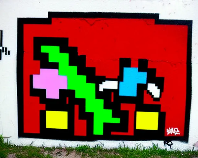 Image similar to graffiti artwork by invader