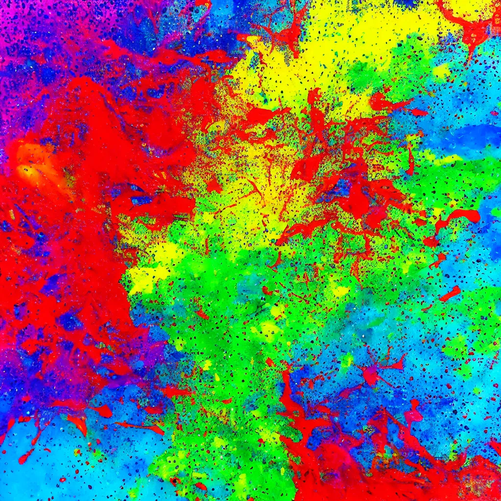 Image similar to epic paint splatter in water