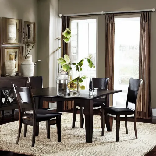 Image similar to i would flip and wonder, what kind of dining room set * defines * me as a person?