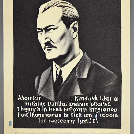 Prompt: communist propaganda poster with mustafa kemal ataturk