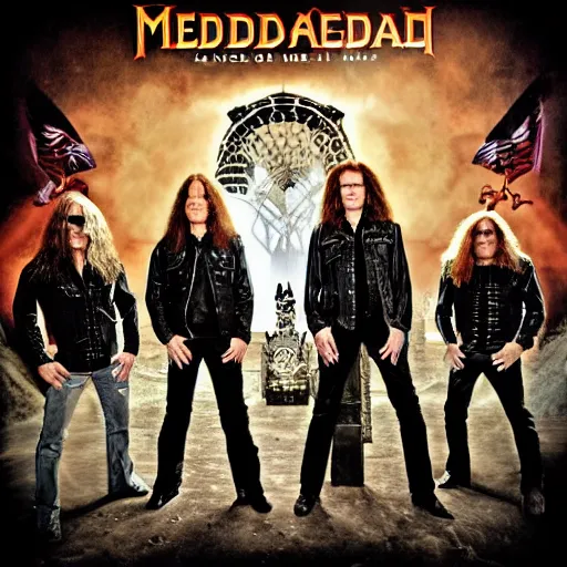 Image similar to megadeth, album cover, band name,