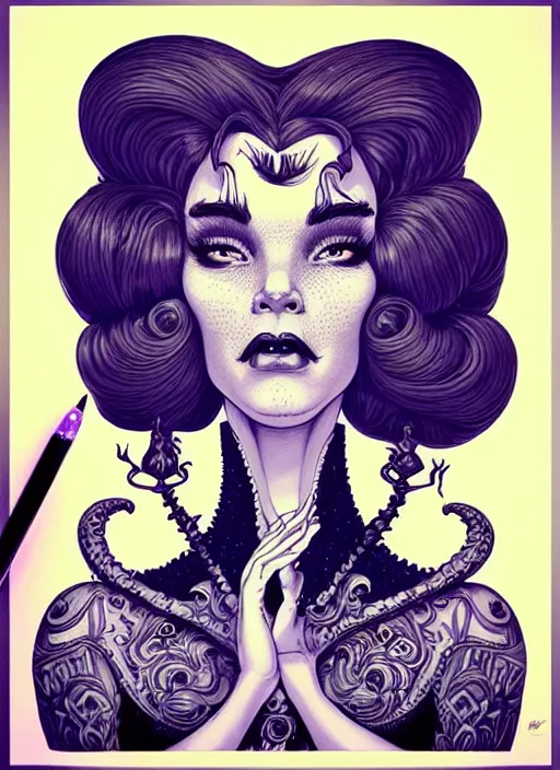 Prompt: highly detailed portrait of disney's ursula, magnificent, photographic realistic background, by james gilleard, by joe fenton, by kaethe butcher, trending on instagram, award winning details