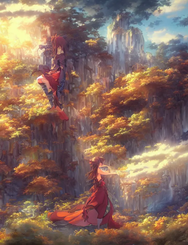 Image similar to anime scenery, trending artwork, painted in anime painter studio, by anato finstark, tony sart, marc simonetti and an anime artist, collaboration