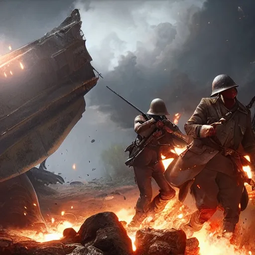 Prompt: Battlefield 1, sharp, unreal engine fantasy art, highly detailed, masterpiece