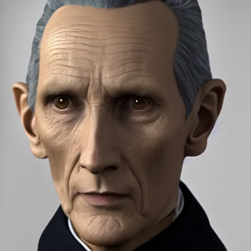 Prompt: grand moff tarkin, realistic, 8 k, raytracing, cinematic