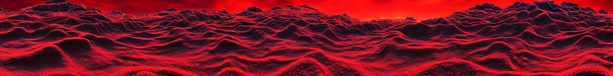 Prompt: monochromatic psychedelic alien planet landscape made out of processors. extremely detailed, digital art, otherworldly, realistic landscape photography award winning, houdini render, panoramic photography, hdri - n 4