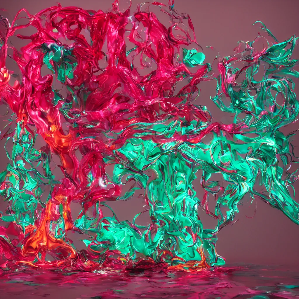 Image similar to painful pleasures by lynda benglis, octane render, colorful, 4 k, 8 k