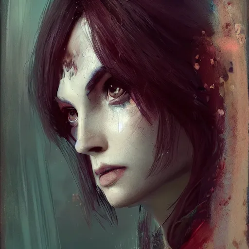 Image similar to a beautiful women swordsman, by beeple, by ruan jia, grim expression, unreal engine, octane rendering, 8 k, closeup, full body, smooth, trending on artstation, digital illustration, blcak hair