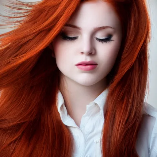 Image similar to a beautiful young woman with auburn hair