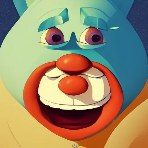 Image similar to face icon stylized minimalist the ren & stimpy show, loftis, cory behance hd by jesper ejsing, by rhads, makoto shinkai and lois van baarle, ilya kuvshinov, rossdraws global illumination