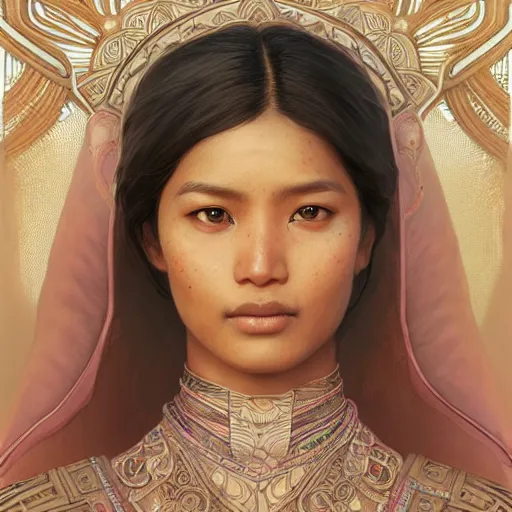 Prompt: nepali woman, ultra realistic, concept art, intricate details, highly detailed, photorealistic, octane render, 8 k, unreal engine. art by artgerm and greg rutkowski and alphonse mucha